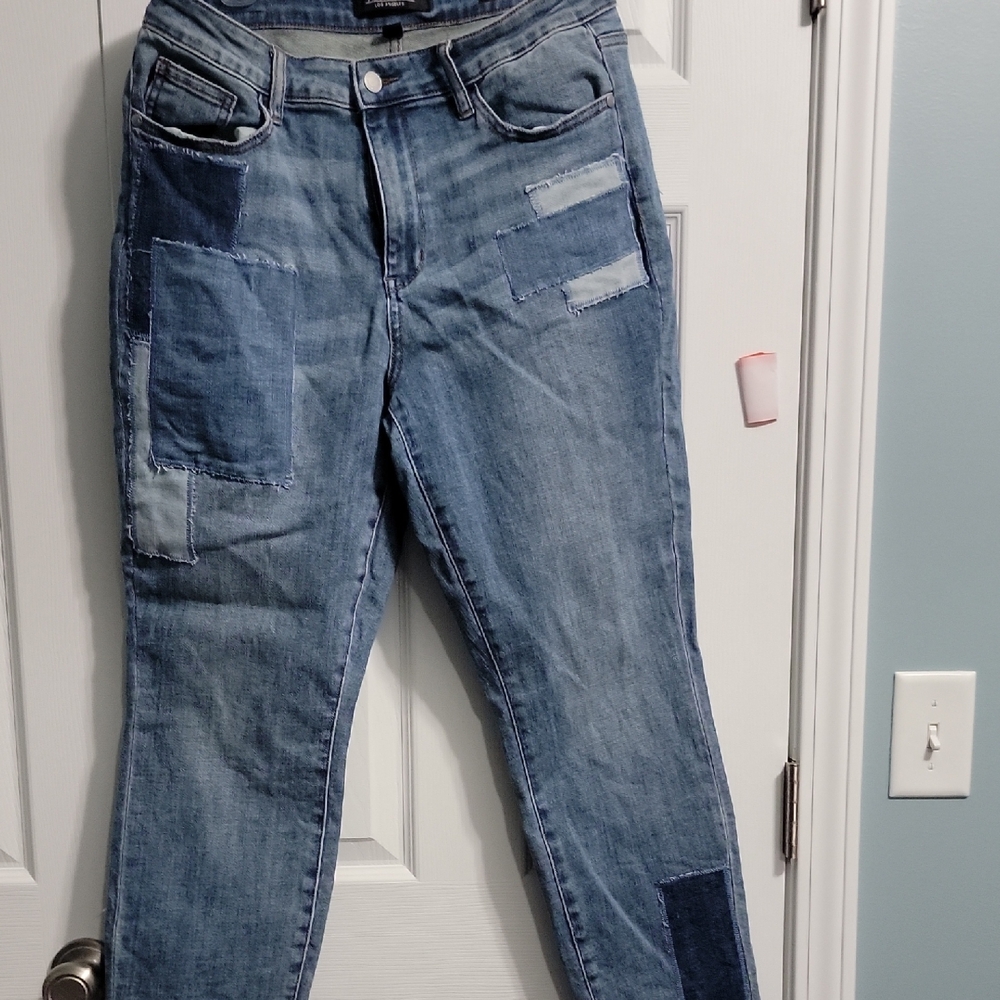 Patchwork Blue Jeans - image 1